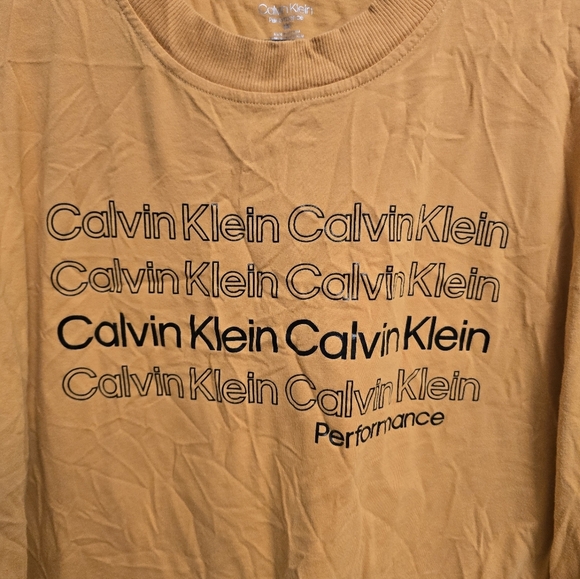 Calvin Klein Performance Mustard Long Sleeve Shirt Womens Plus Size 2X - Picture 2 of 8